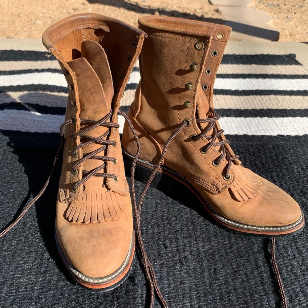 DD Tuff Kiltie Lace Up Boots